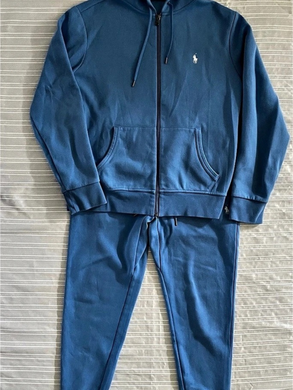 Polo Ralph Lauren Full-Zip Hoodie and Jogger Sweatpants Set Jogger Set Blue M